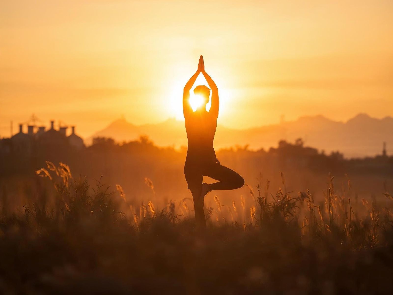 Posture de yoga en pleine nature